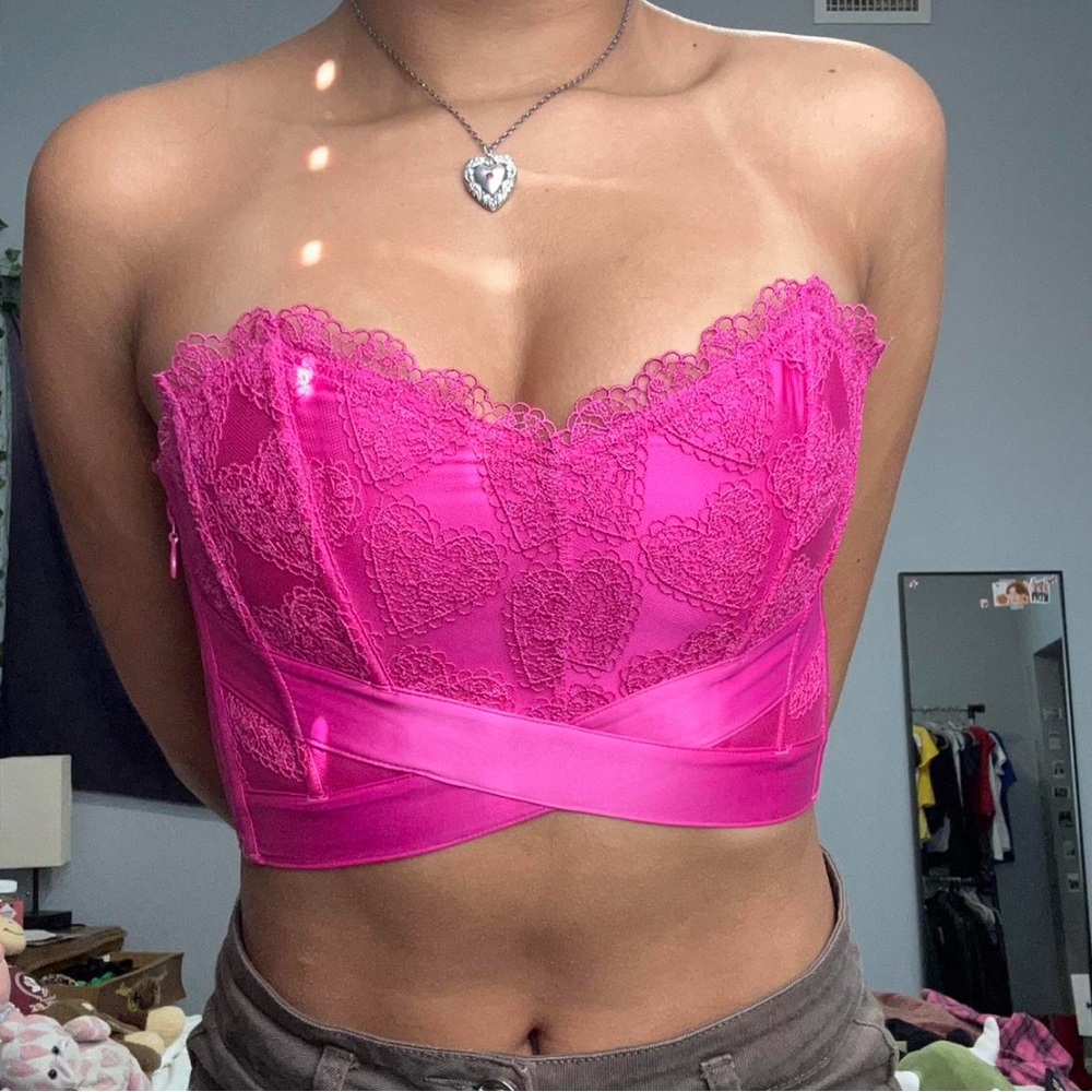 Victoria’s Secret Pink Lace Corset Top